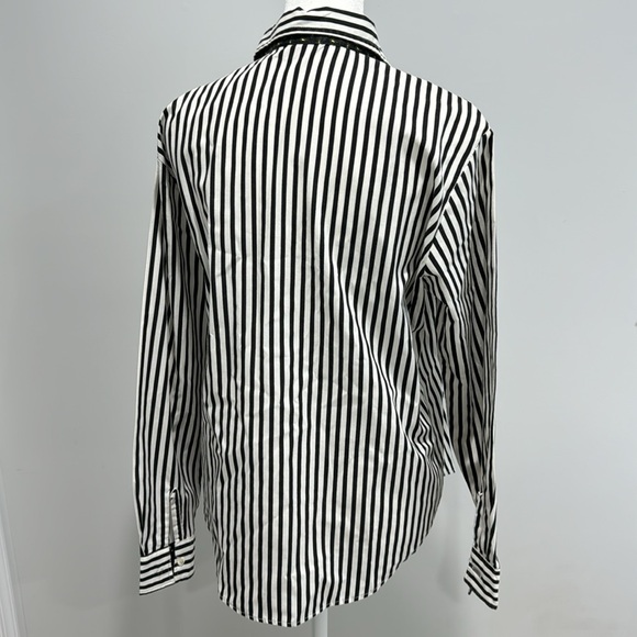 Black and white stripe button down - Picture 4 of 5